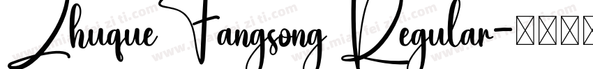 ZhuqueFangsong Regular字体转换